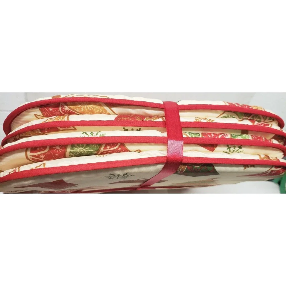 SET OF 4 KITCHEN CHAIR PADS CUSHIONS w/ties, 15